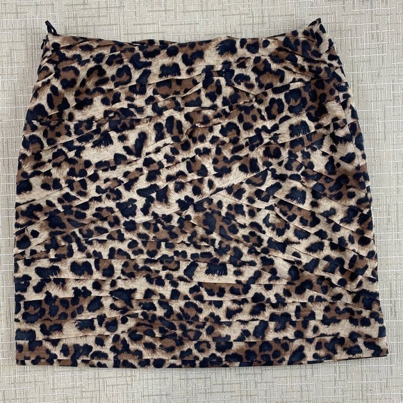TORN By Ronny Kobo Leopard Cheetah Print Layered Mini Skirt Sz M - Picture 2 of 10